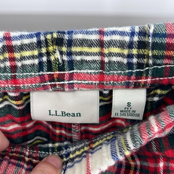 L. L. Bean cotton flannel tartan plaid elastic waist pull on pajama pants sz S - Picture 6 of 7